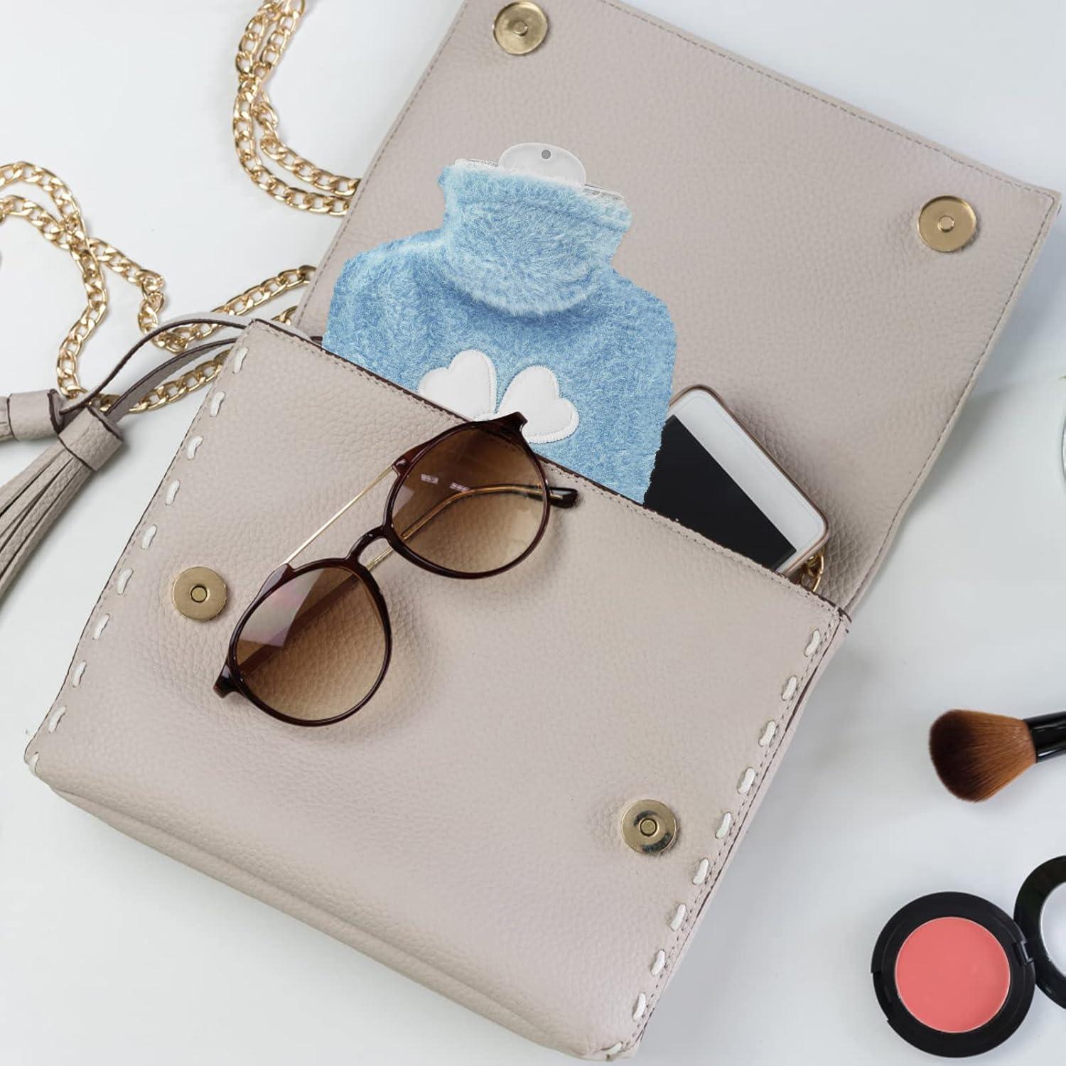 Bolsa de Agua Caliente 500ml Thinp con Funda de Felpa Azul