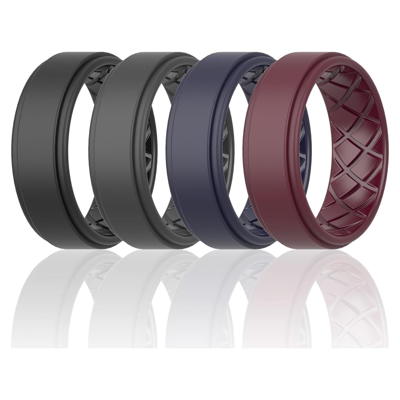 Anillos de Boda ThunderFit para Hombres 8mm Silicona