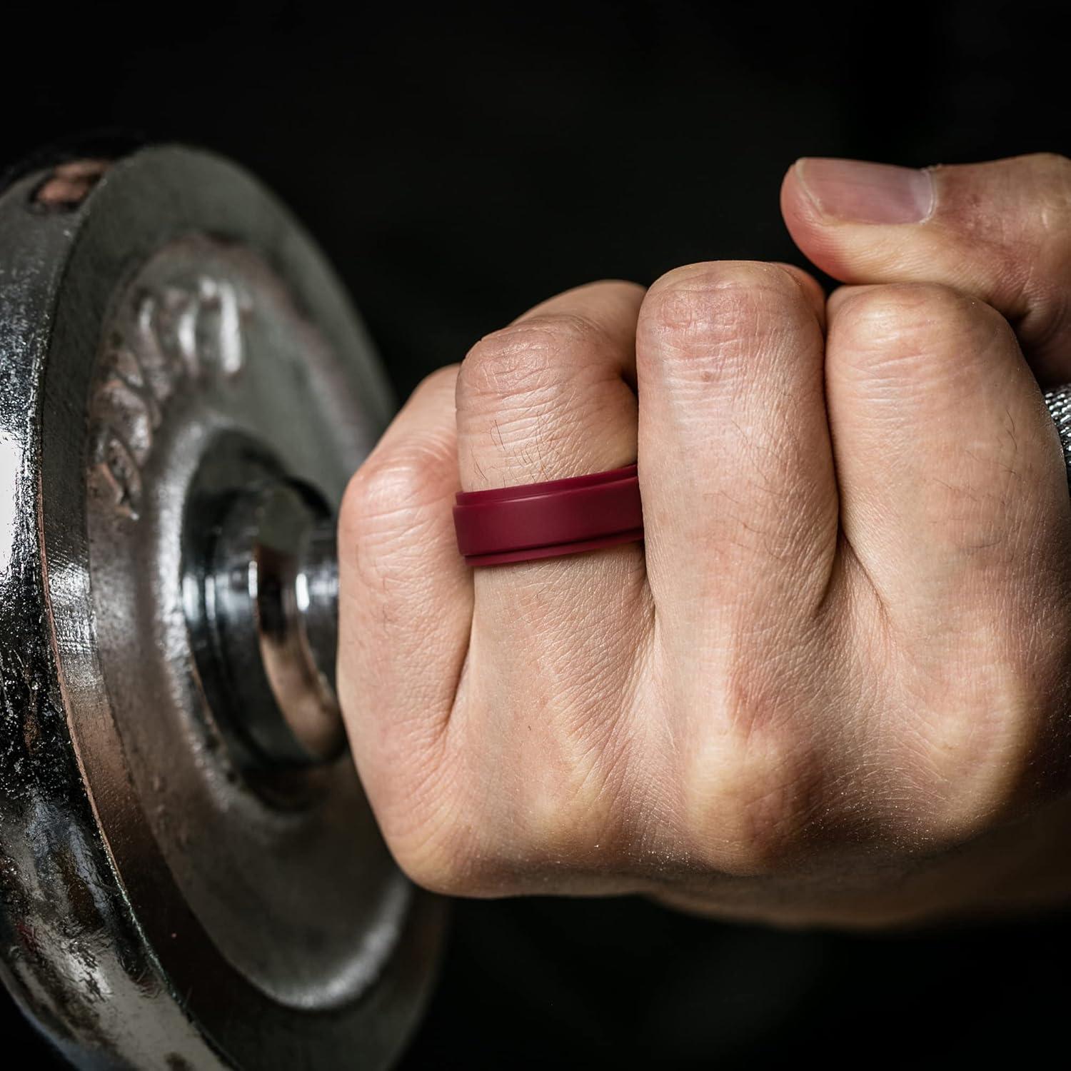 Anillos de Boda ThunderFit para Hombres 8mm Silicona