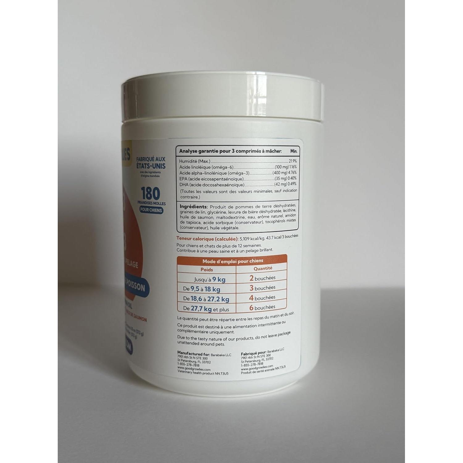 Masticables para Alergias en Perros GoodGrowlies 180Ct