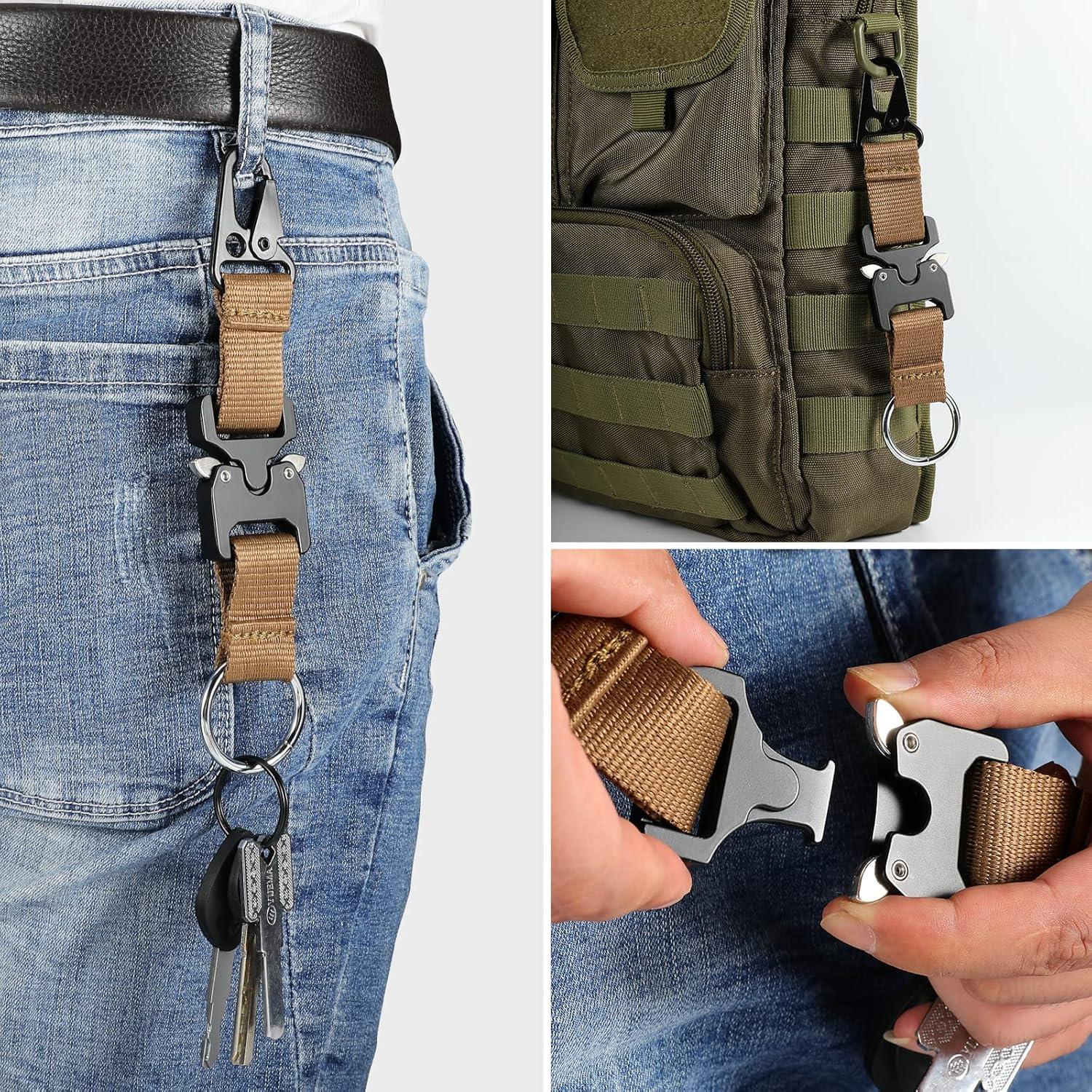 Llave Táctica SOWHUP con Hebilla Rápida y Anillo Inoxidable