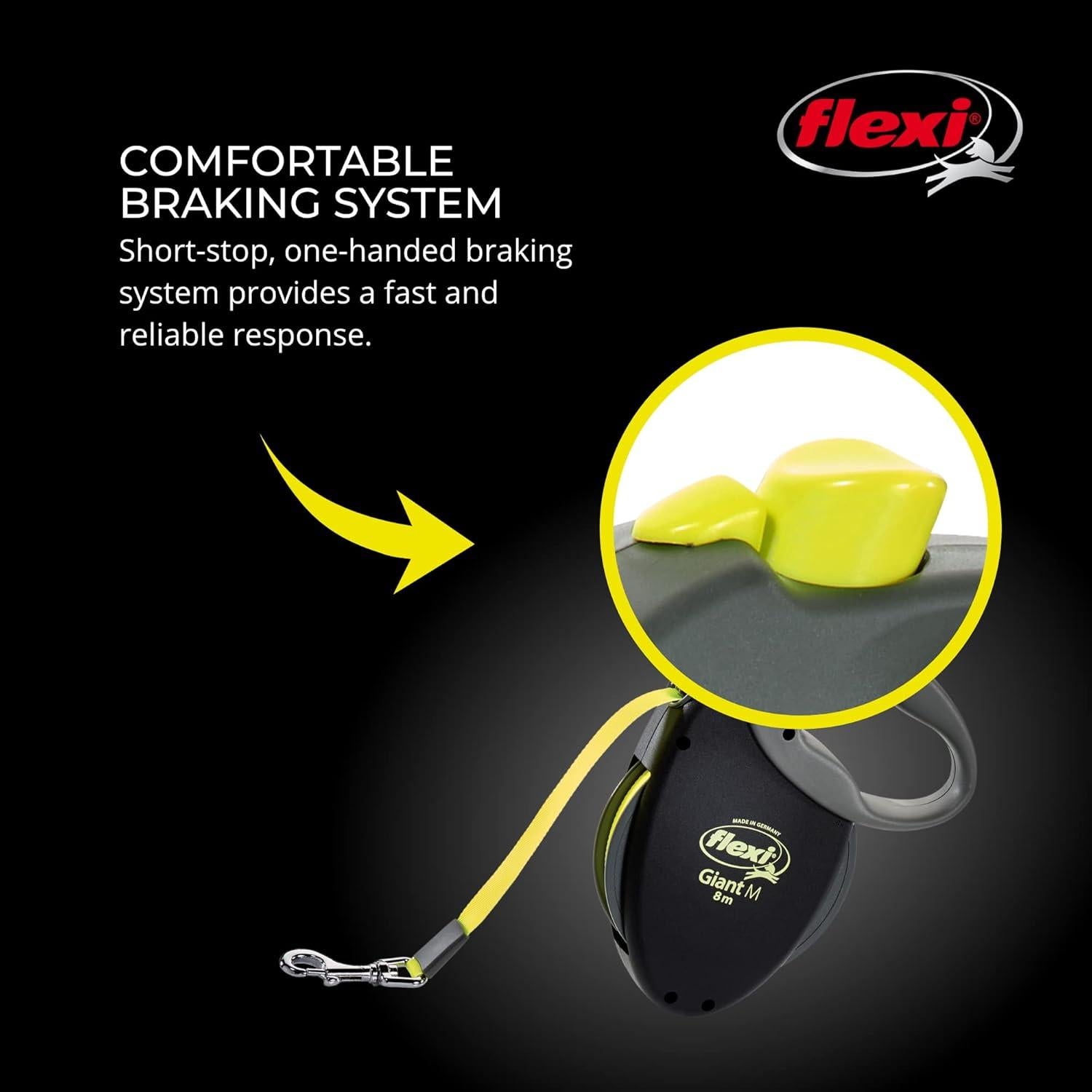 Correa Retráctil para Perros Flexi Gigante 7.9 m Negro hasta 25 kg