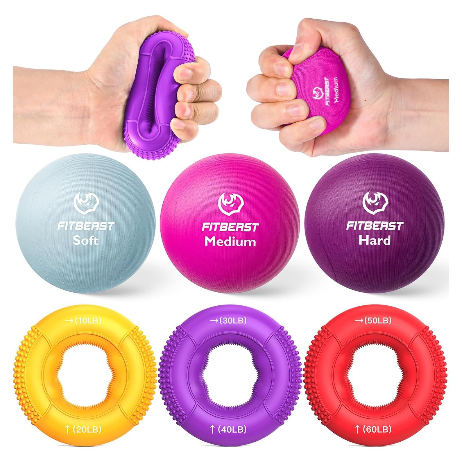 Entrenador de Fuerza de Agarre FitBeast Set 6 Piezas