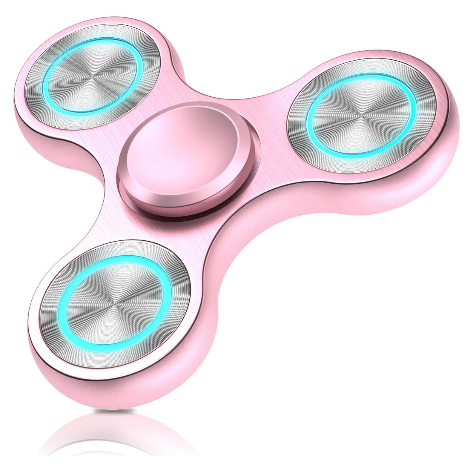 Fidget Spinner Isapral Rosa Metal Alivio Estrés 7.62 cm