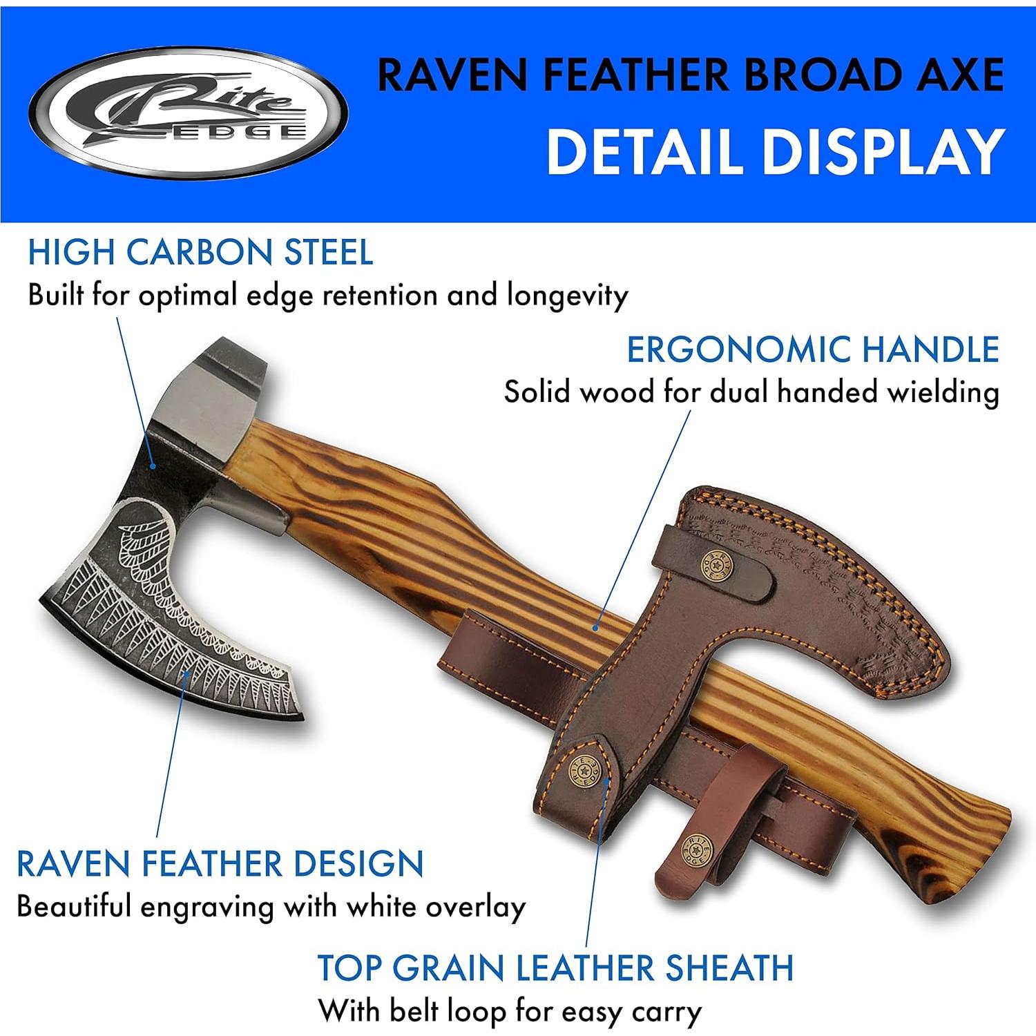 Hacha Vikinga Szco Supplies 44.5 cm con Funda de Cuero