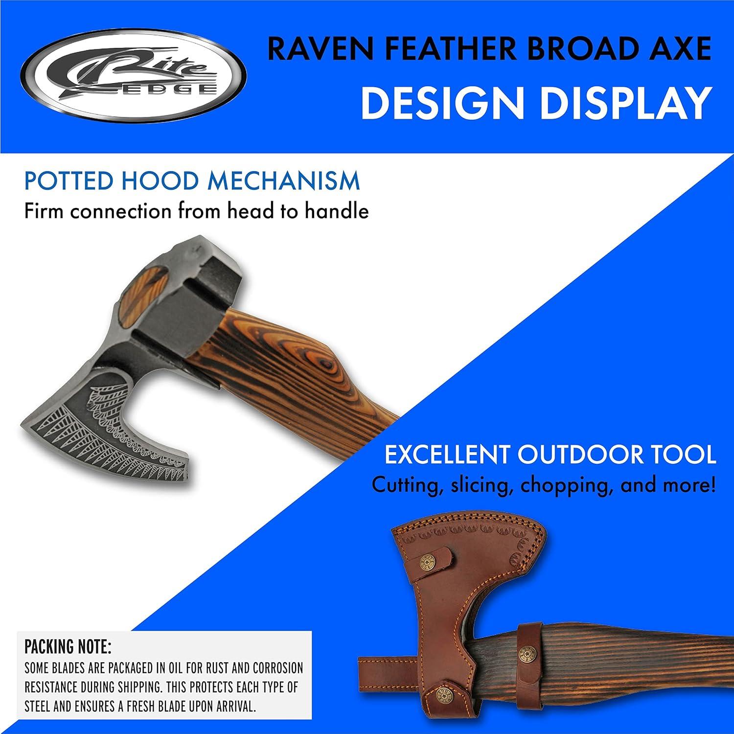 Hacha Vikinga Szco Supplies 44.5 cm con Funda de Cuero