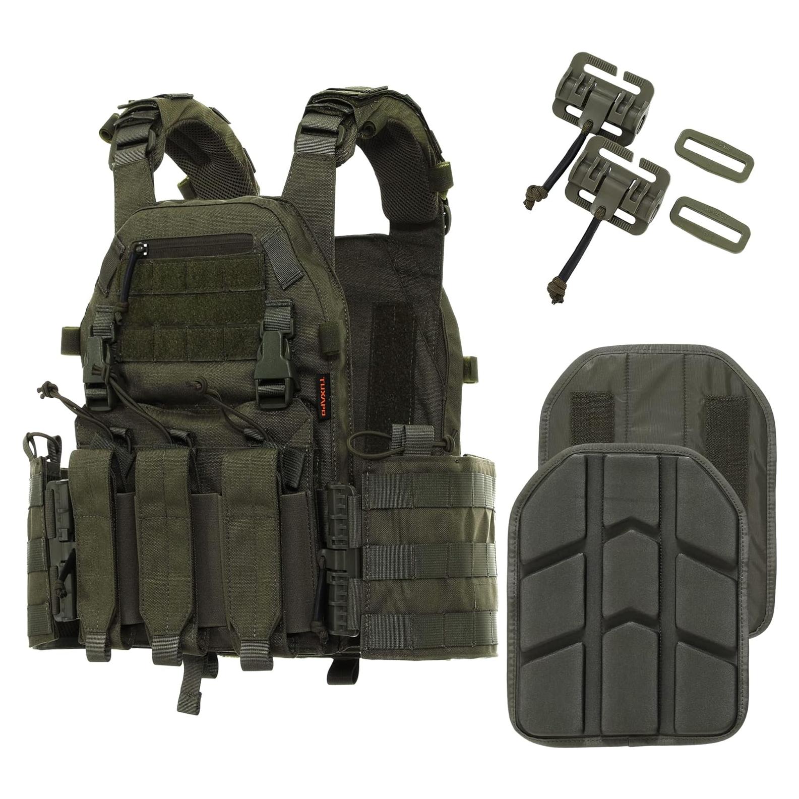 Chaleco Táctico Tuxapo Verde Ranger con Pouch Triple