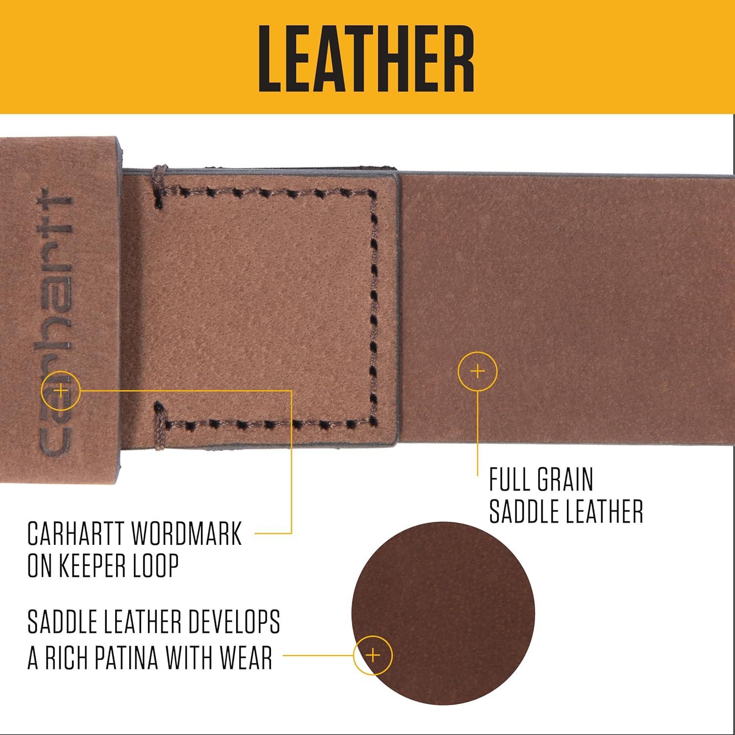 Cinturón de Cuero Carhartt para Hombre 3,81 cm Marrón