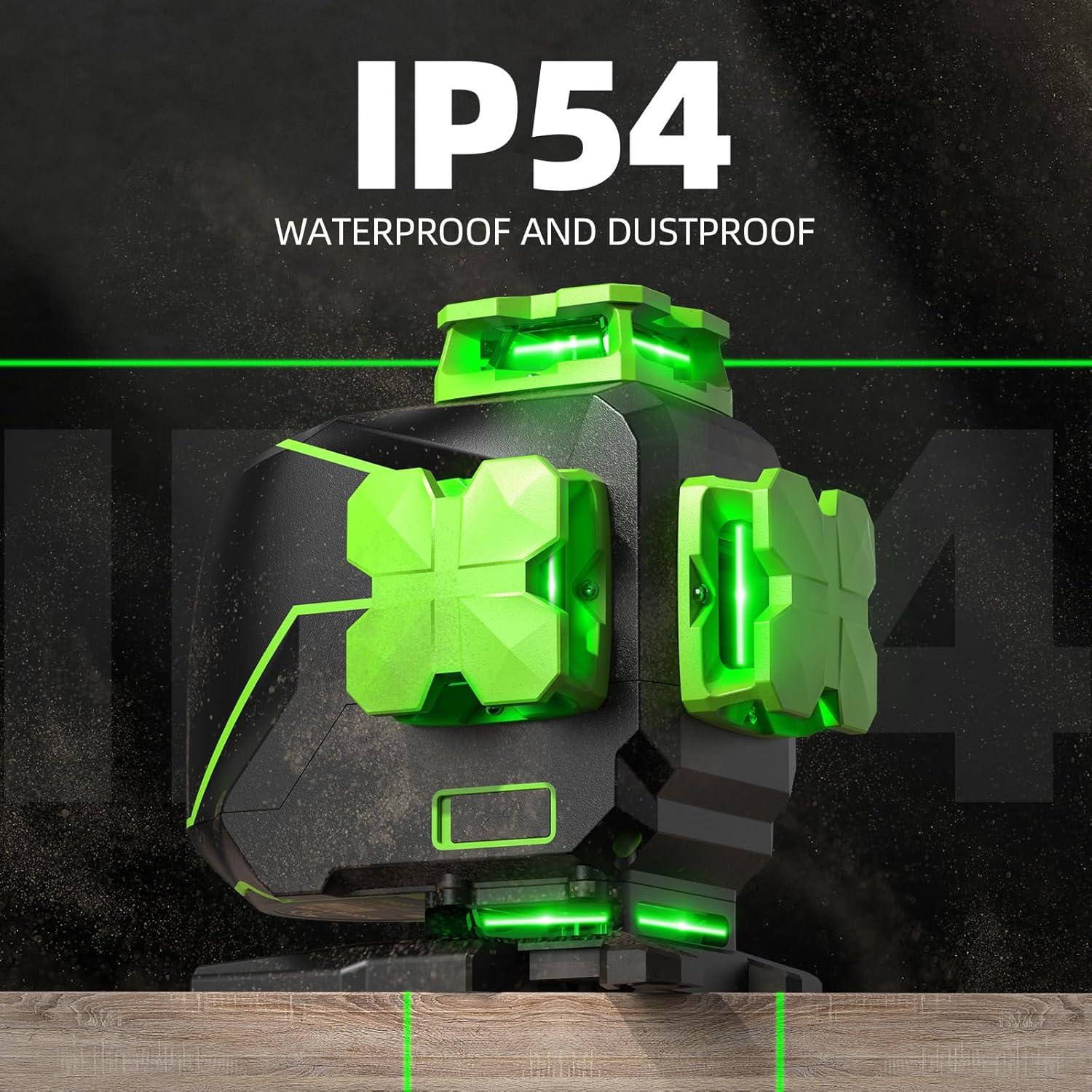 Nivel Láser Huepar 4D 360° Verde Autonivelante con Modo Pulso