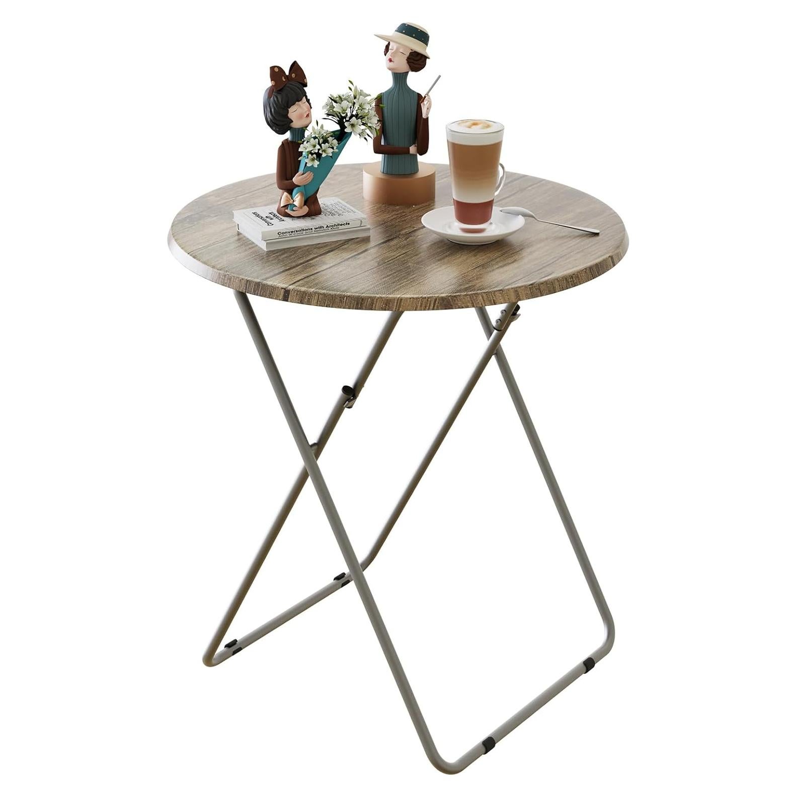 Mesa de bandeja de TV plegable Fleecy Day redonda 44 cm