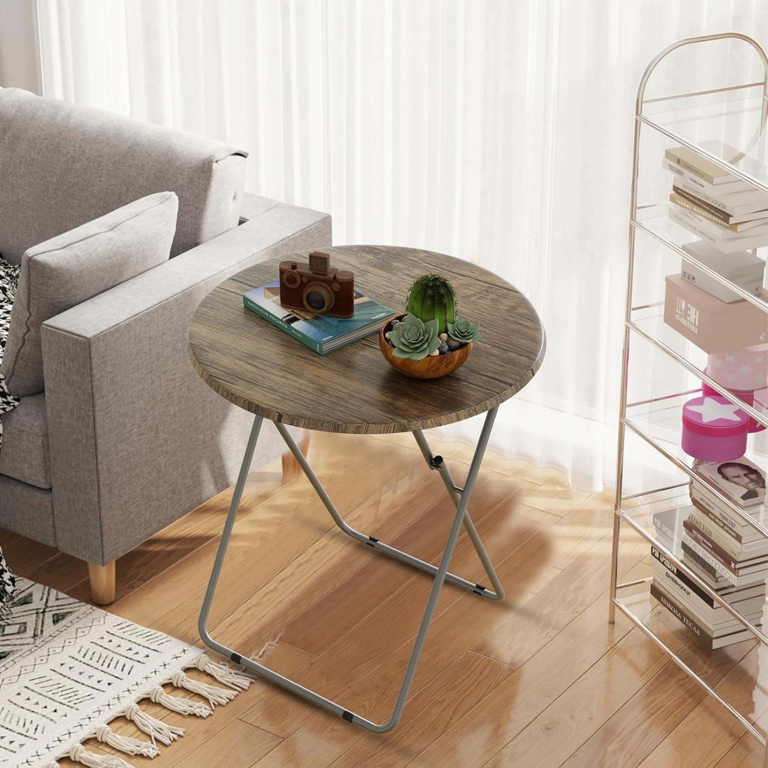 Mesa de bandeja de TV plegable Fleecy Day redonda 44 cm