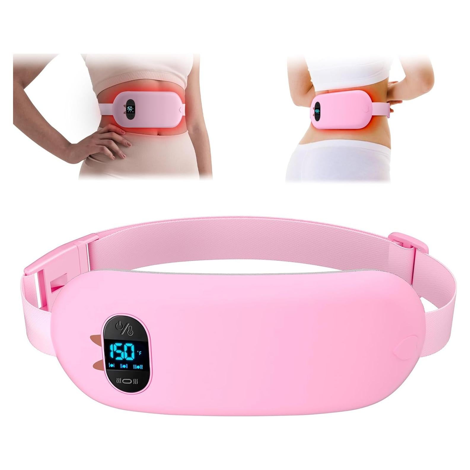 Almohadilla Calentadora Portátil BouZaFoFa Rosa 6 Modos Calor Masaje