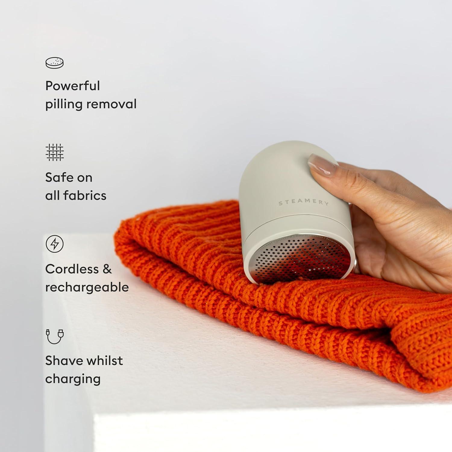 Afeitadora de Tela Steamery Pilo 2 Beige, Elimina Pelusa y Pilling