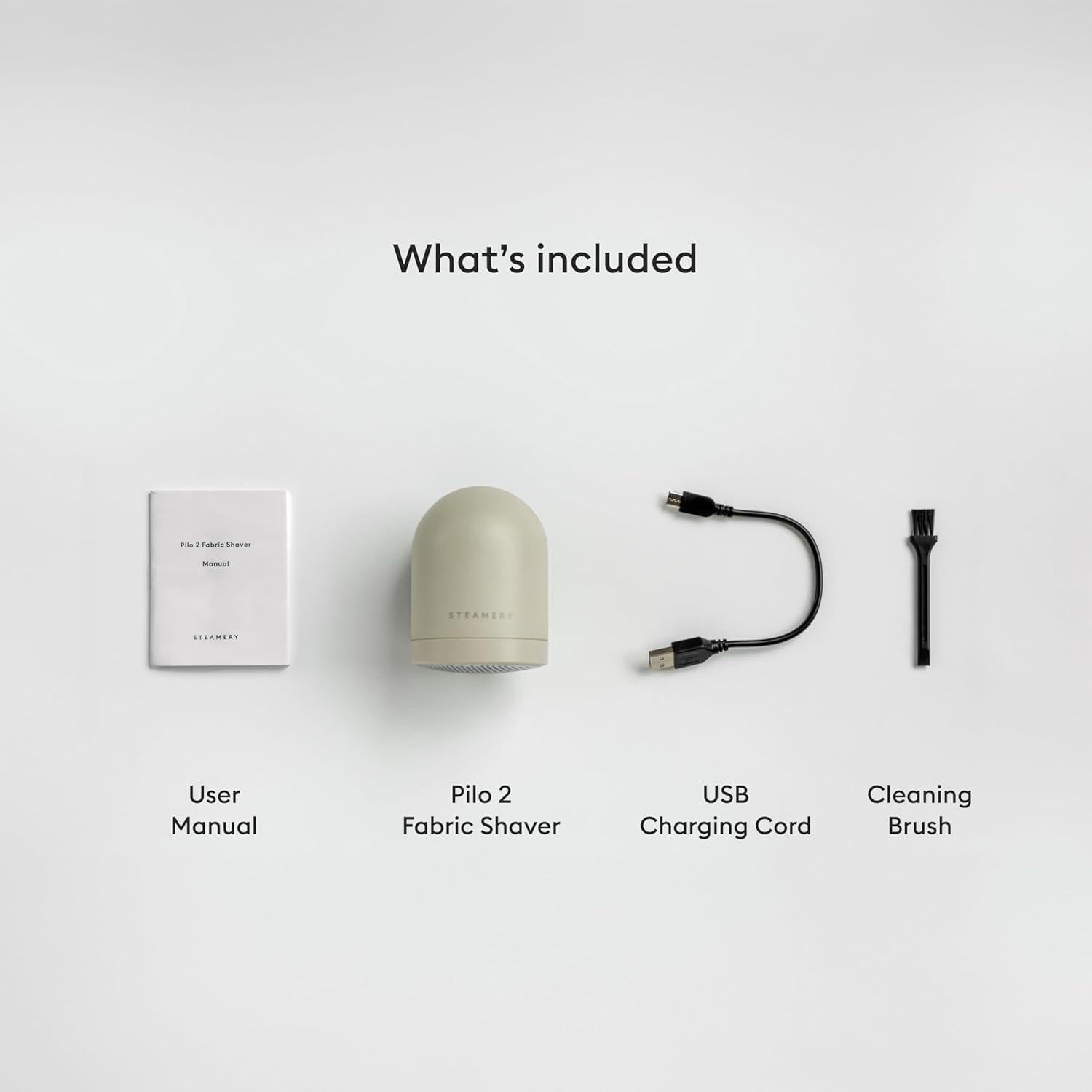 Afeitadora de Tela Steamery Pilo 2 Beige, Elimina Pelusa y Pilling