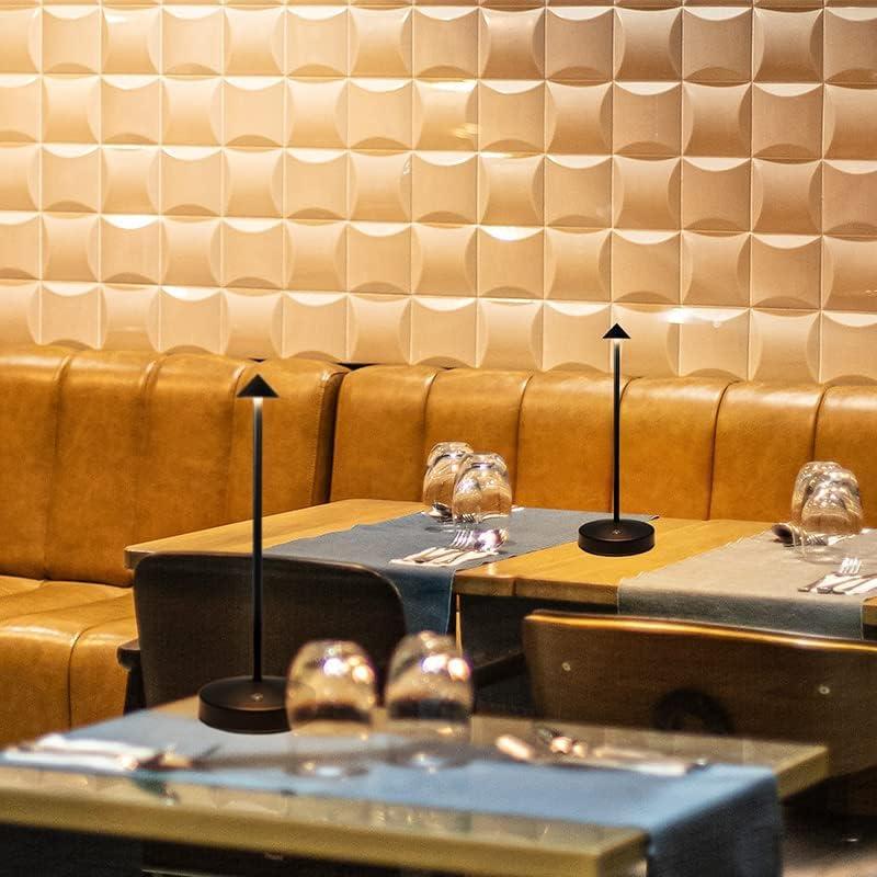 2 Lámparas Inalámbricas Eypid Recargables Minimalistas Negro