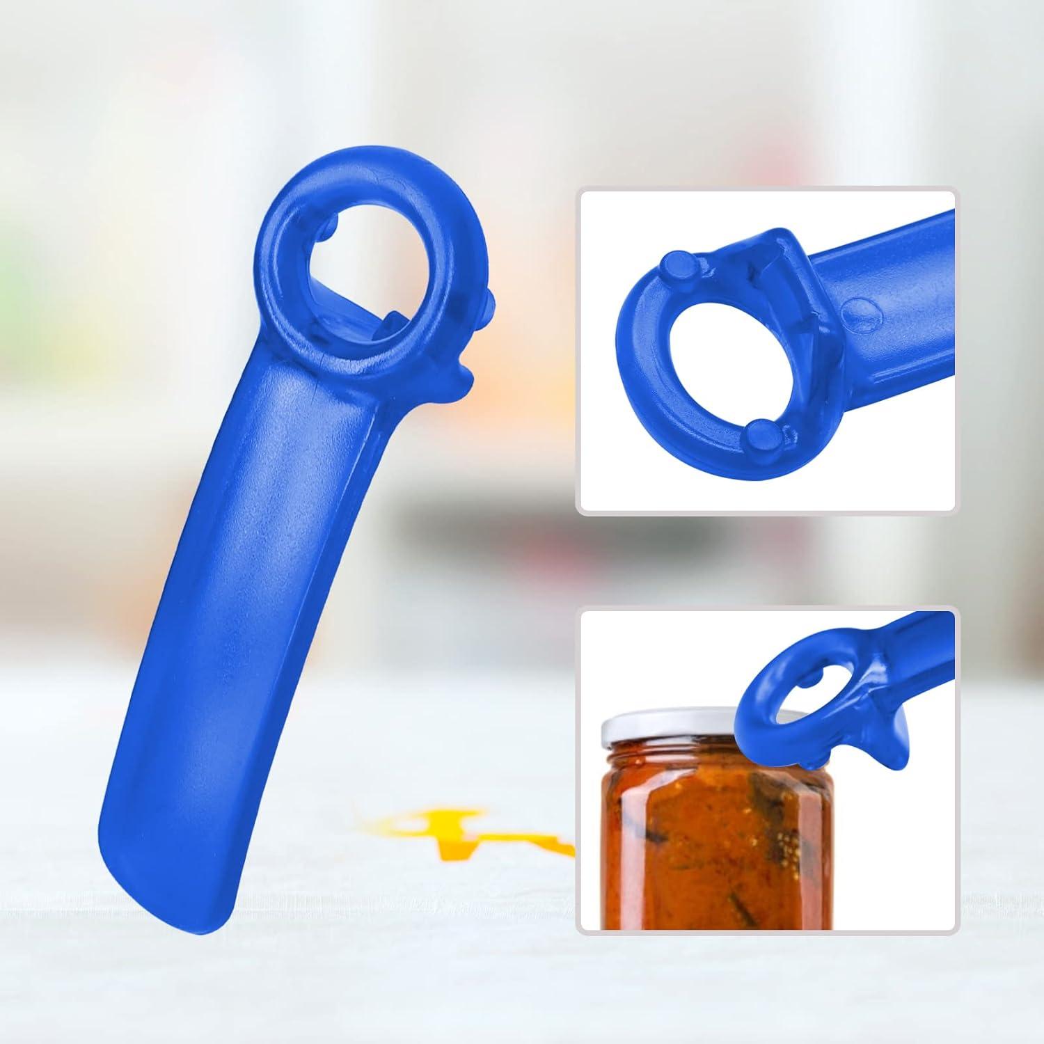 1 Pack Blue Jar-key Jar Opener The Original Easy Use by Anyone (Transparent)
