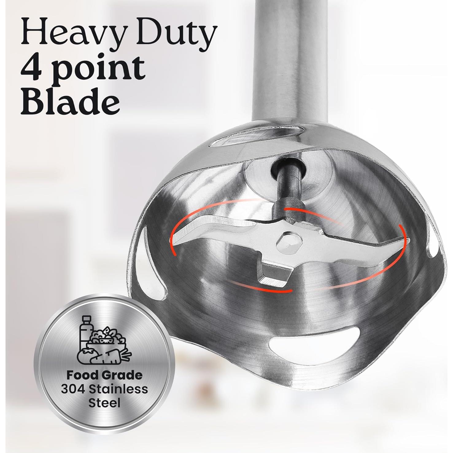 Batidora de Inmersión Zulay Kitchen 800W Turbo Aqua