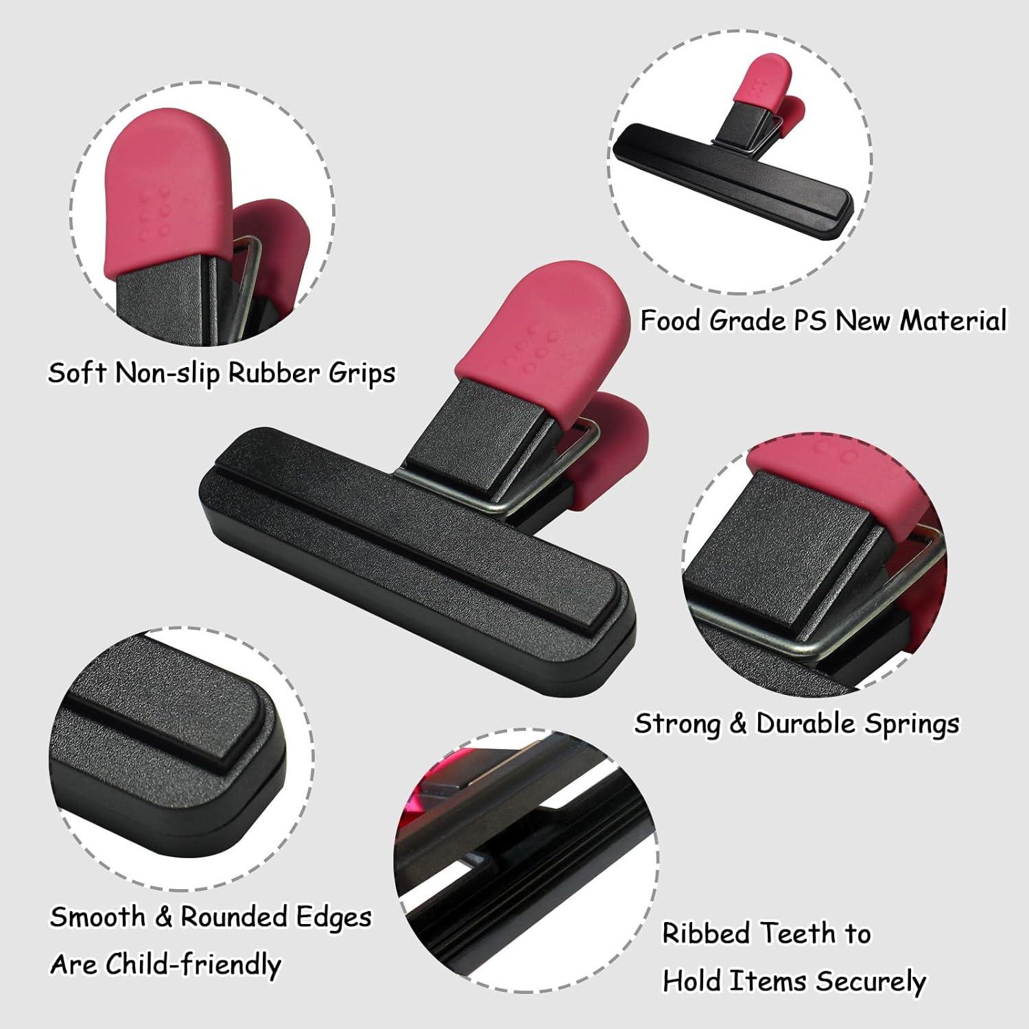 11 Clips de Bolsa de Comida Aranray - 3 Grandes, 6 Pequeños, 2 Redondos