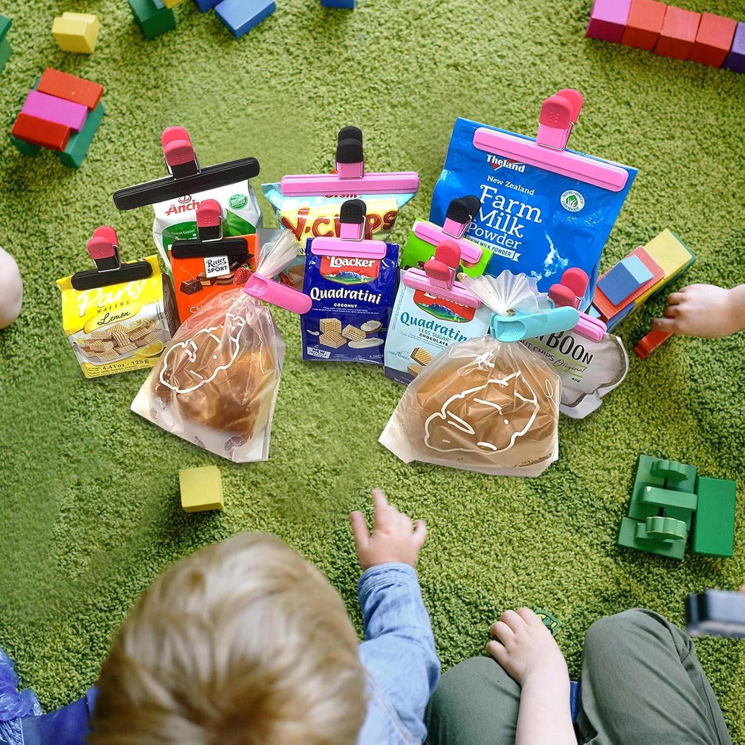 11 Clips de Bolsa de Comida Aranray - 3 Grandes, 6 Pequeños, 2 Redondos