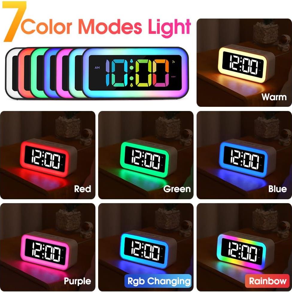 Reloj Despertador Ruidoso Cadmos 202DYNAMIC con Luz RGB