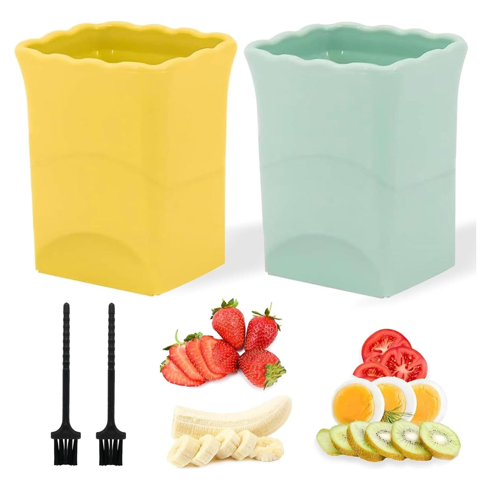 Cortadores de Frutas y Huevos GZMAISULEE - 2 Piezas Acero Inoxidable