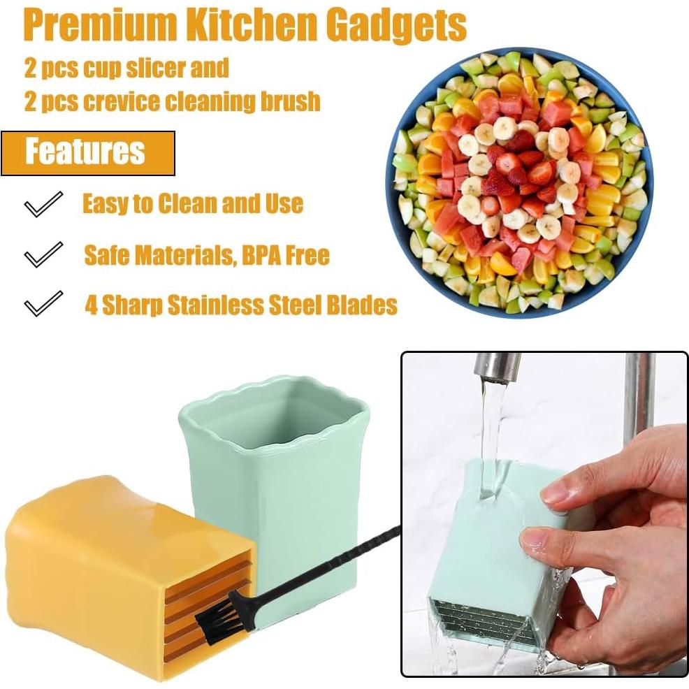 Cortadores de Frutas y Huevos GZMAISULEE - 2 Piezas Acero Inoxidable