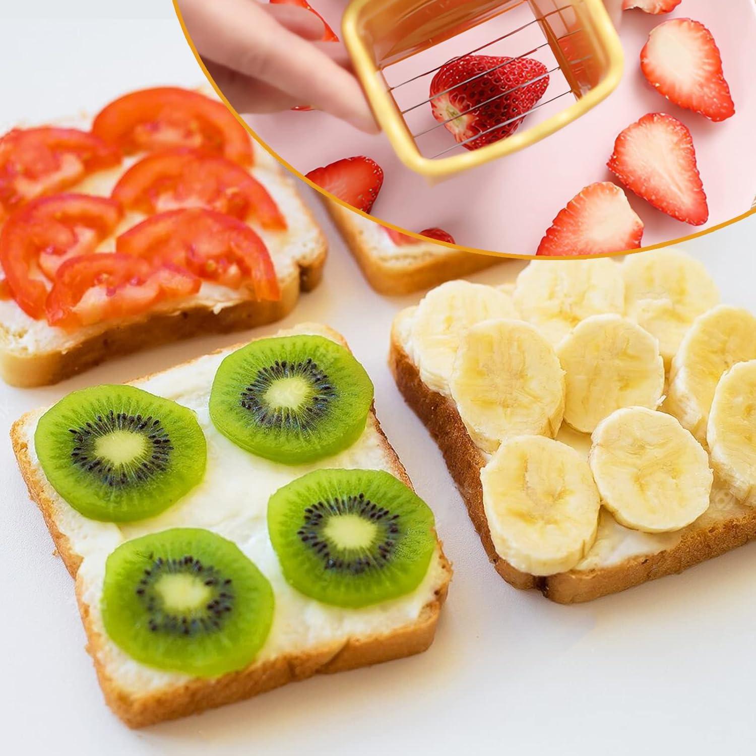 Cortadores de Frutas y Huevos GZMAISULEE - 2 Piezas Acero Inoxidable