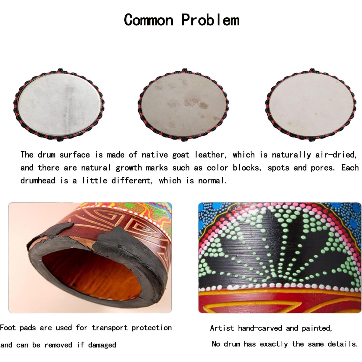 Djembe BALSTD 39.37 cm Piel de Cabra Nubes Negras