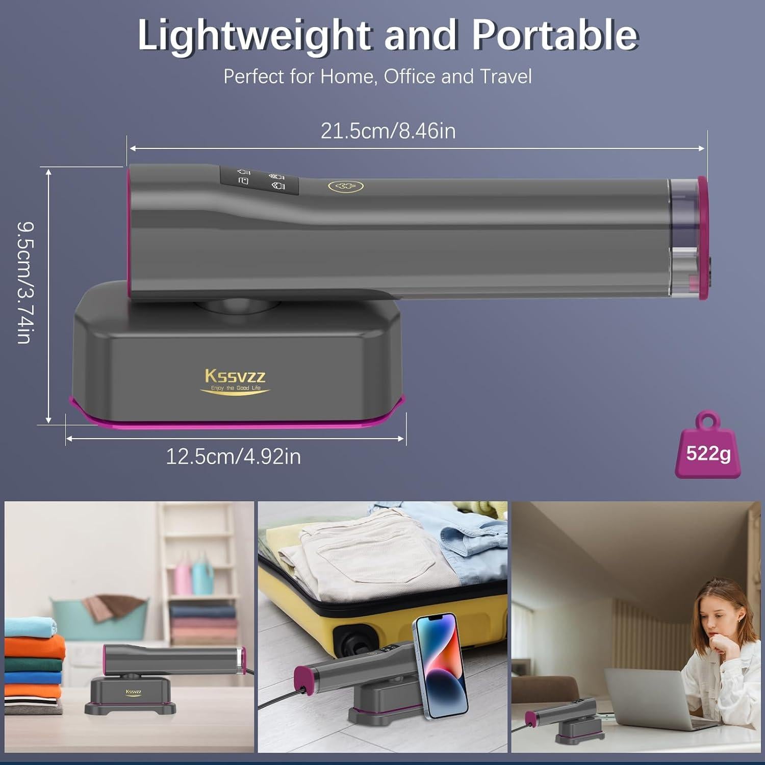 Plancha de Vapor Portátil Kssvzz Mini 1000W 110V para Viajes