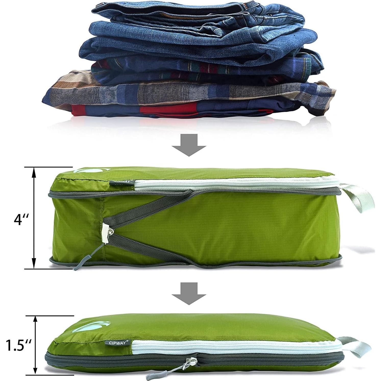 Juego de Cubos de Compresión Cipway 3pcs Verde Ultraligeros