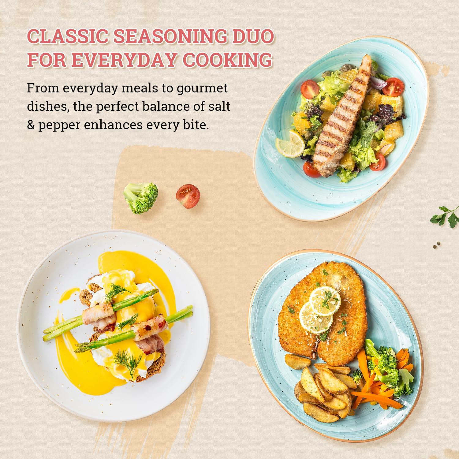 Set de Sal Rosa del Himalaya 1100g + Pimienta Negra 510g 52USA