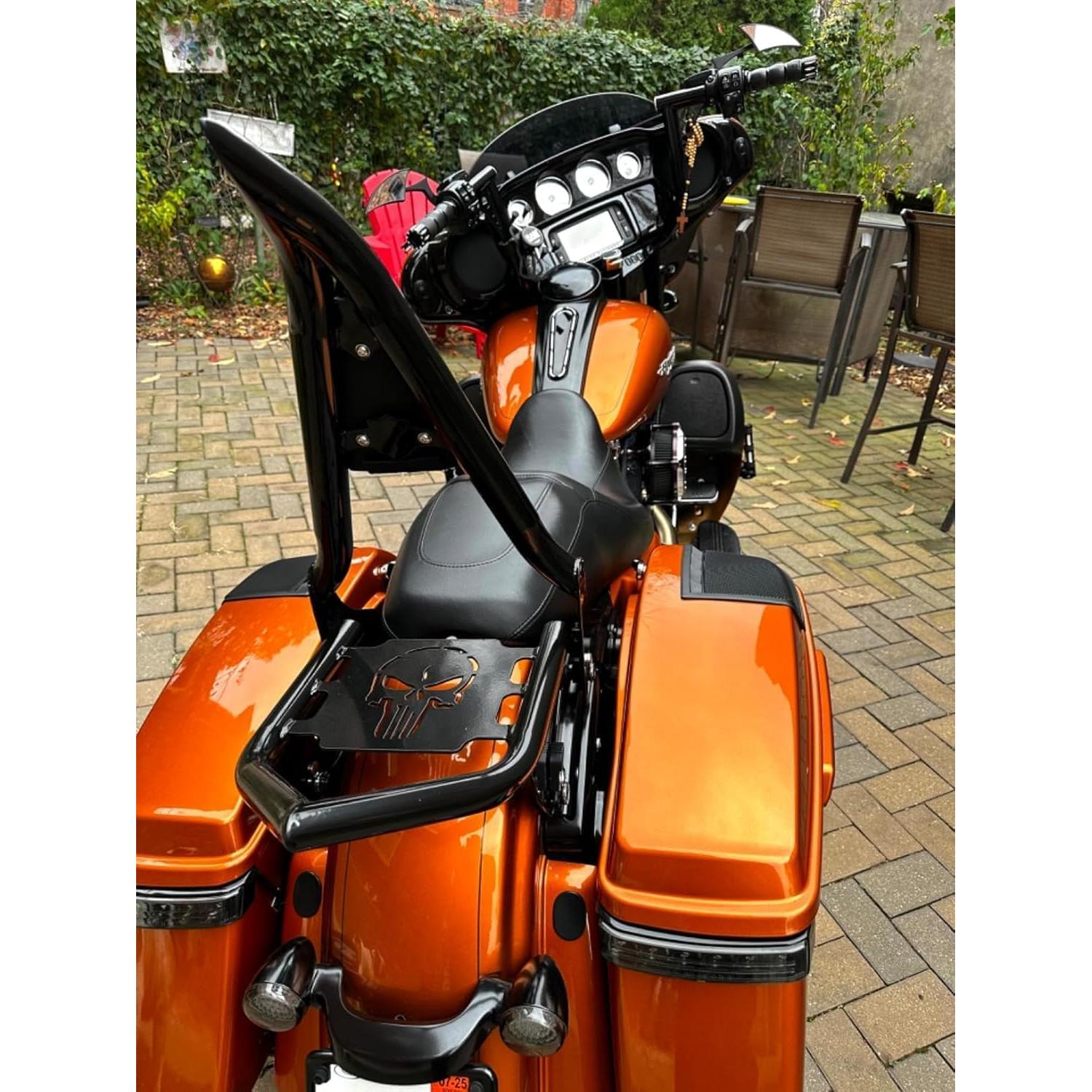 TDZ Black Detachable Luggage Rack for 2009-2025 Harley Touring Street Glide Road King Road Glide Electra Glide