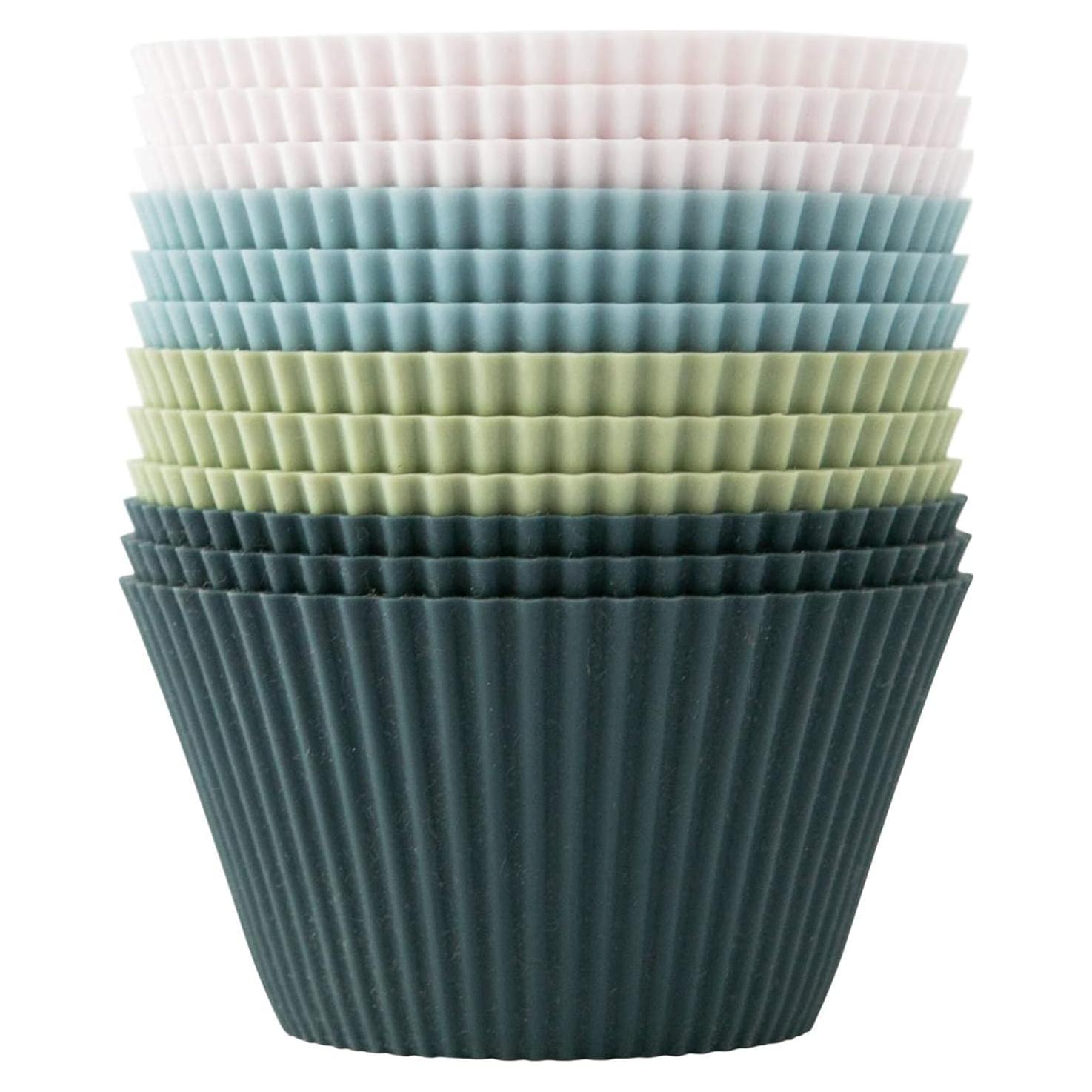 Tazones de Hornear de Silicona Jumbo La Cocina de Silicona - 12 Piezas