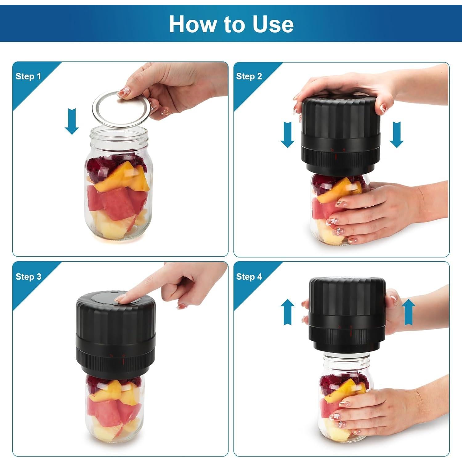 Sellador al vacío eléctrico Dicorain VP06 para frascos de mason