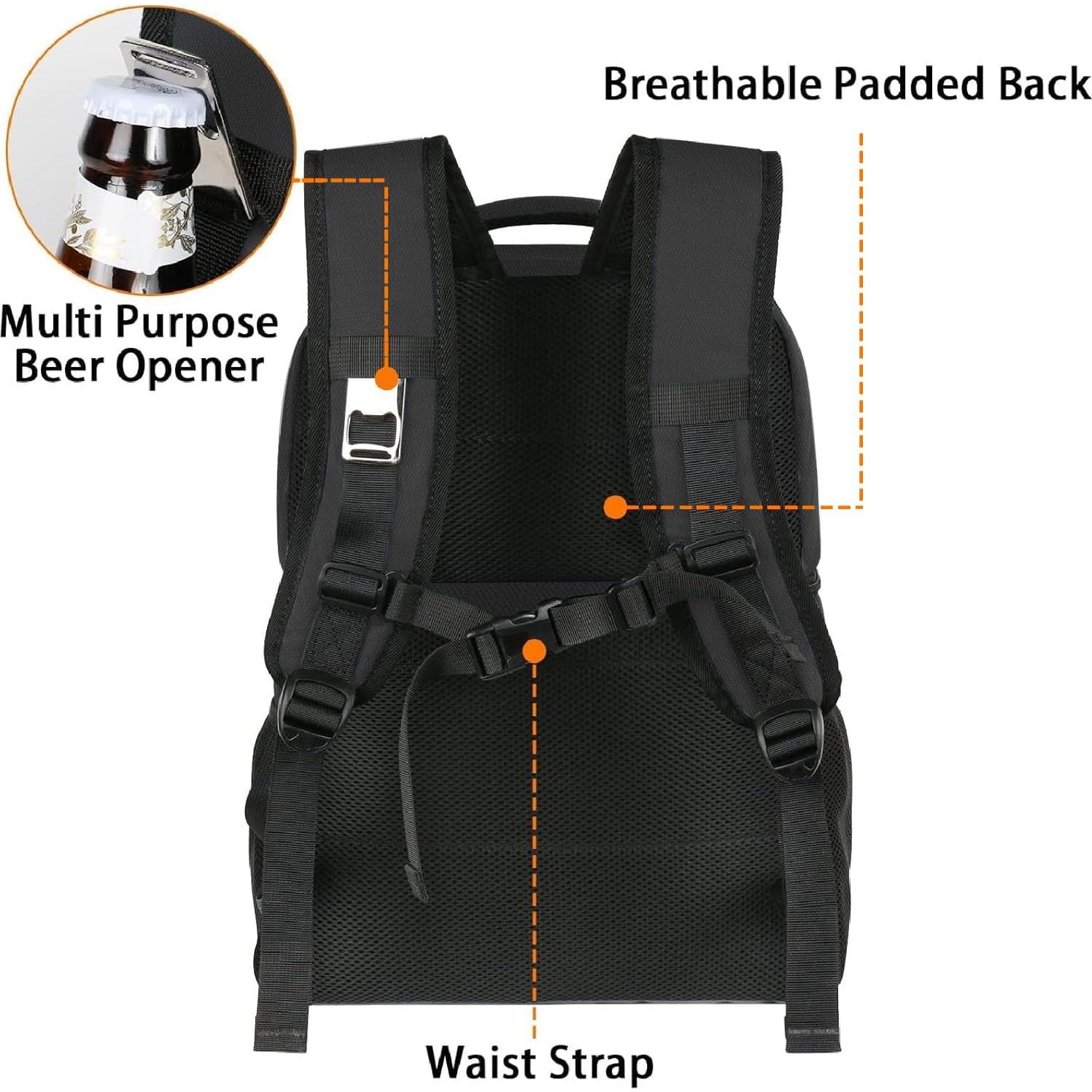 MATEIN Mochila Cooler Aislada 26 Latas Gris para Camping