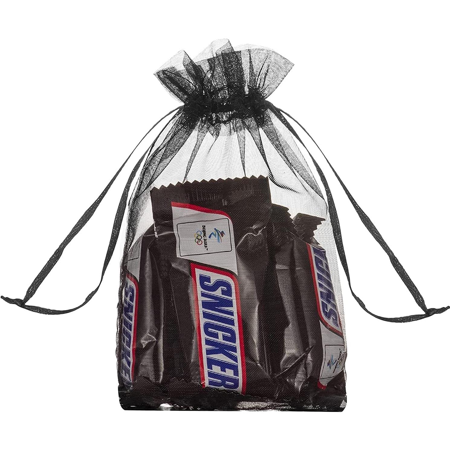 Bolsas de Organza Negras HongyiTime 100PCS 10x15cm