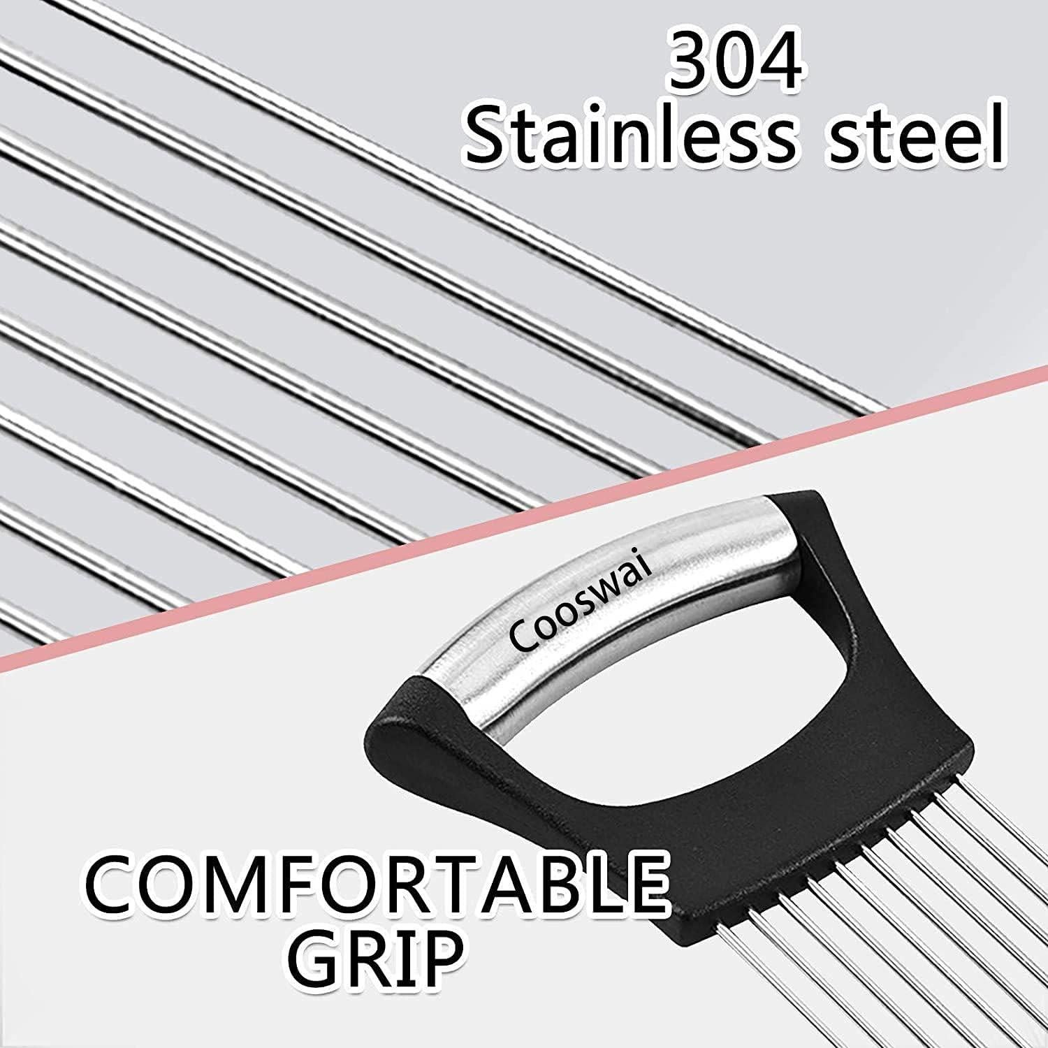 Cortador de Cebollas Cooswai de Acero Inoxidable - Herramienta Multiusos