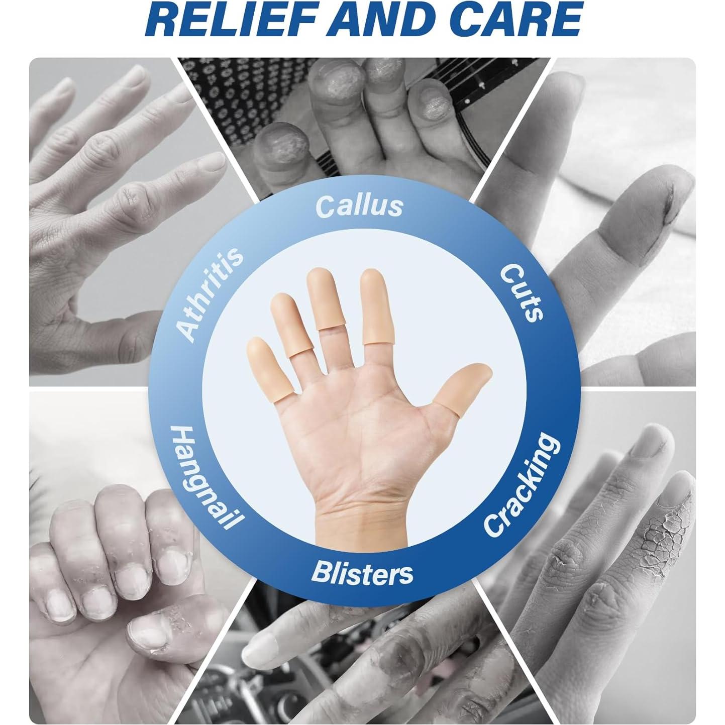 Protectores de Dedos de Gel MasterMo - 10 Fundas Silicona Medianas