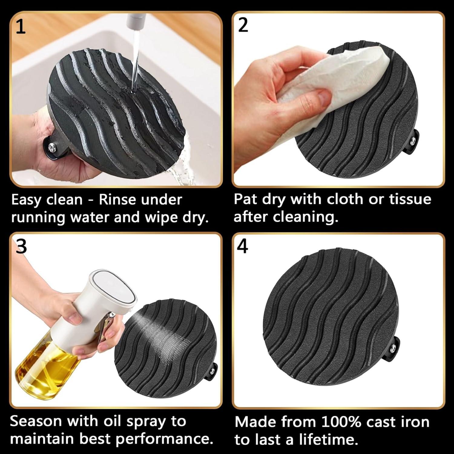 Prensa de Hamburguesas Gourmet Easy de Hierro Fundido 0.88 kg