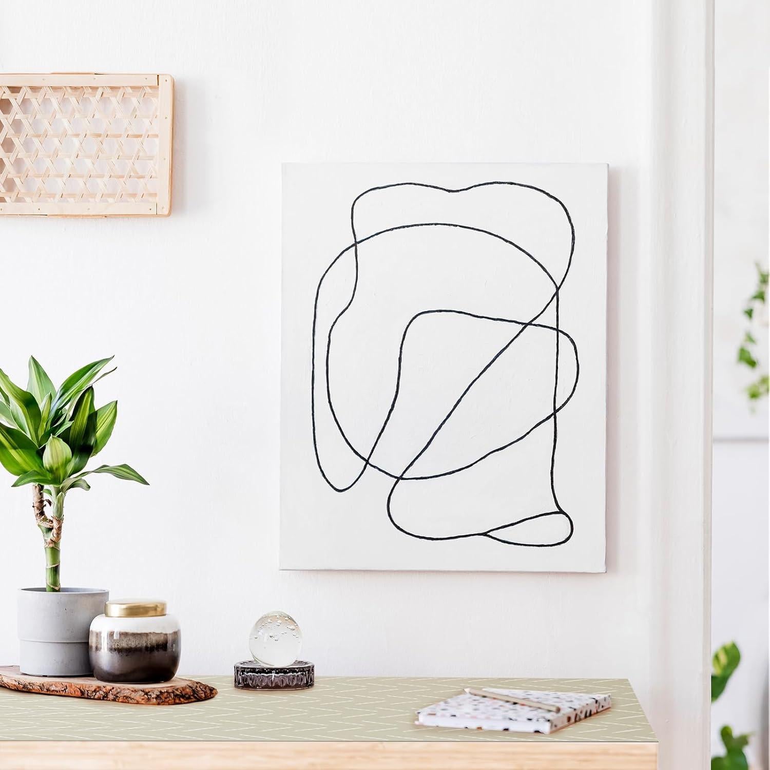 Forro Antideslizante Glotoch 30.48x609.6 cm Beige Herringbone