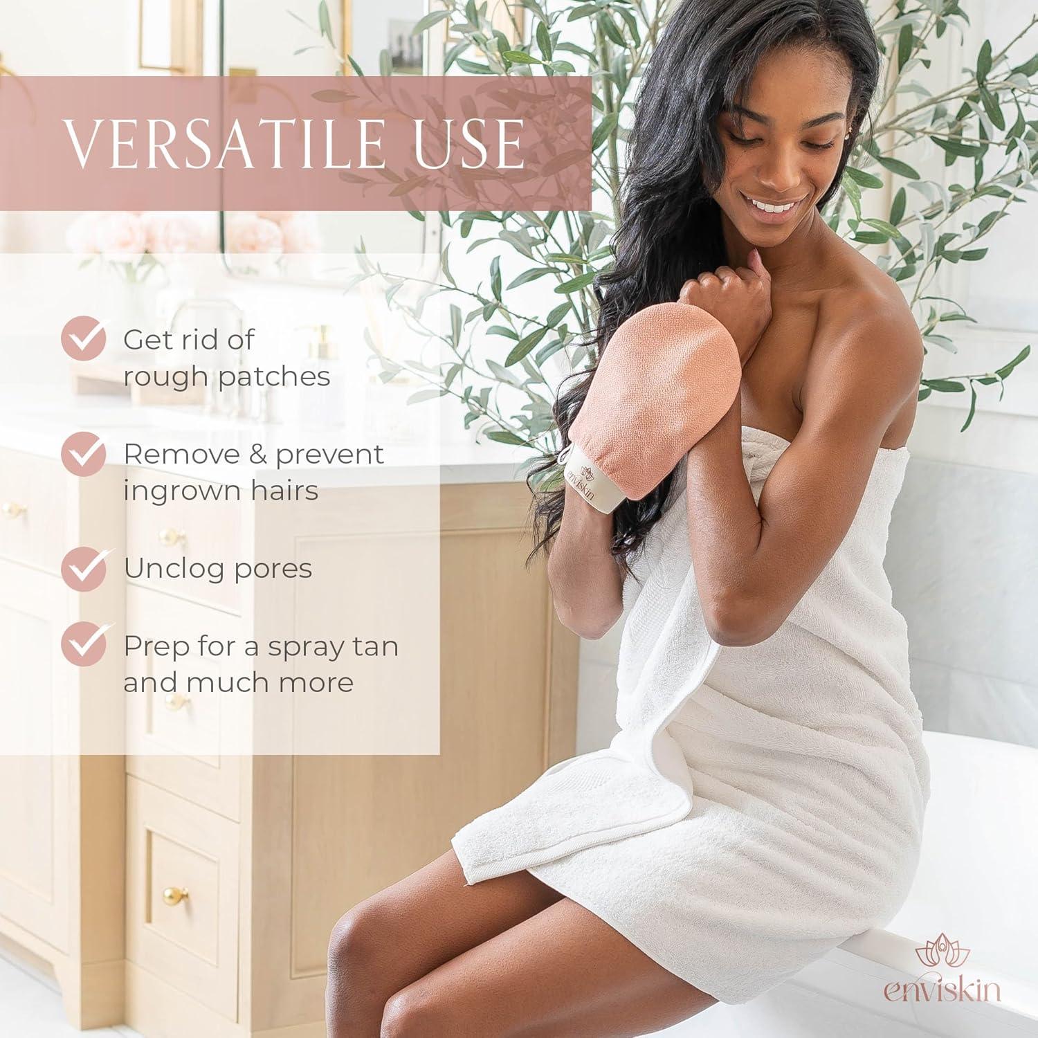 Guantes Exfoliantes Dermaglow - Doble Capa - Negro