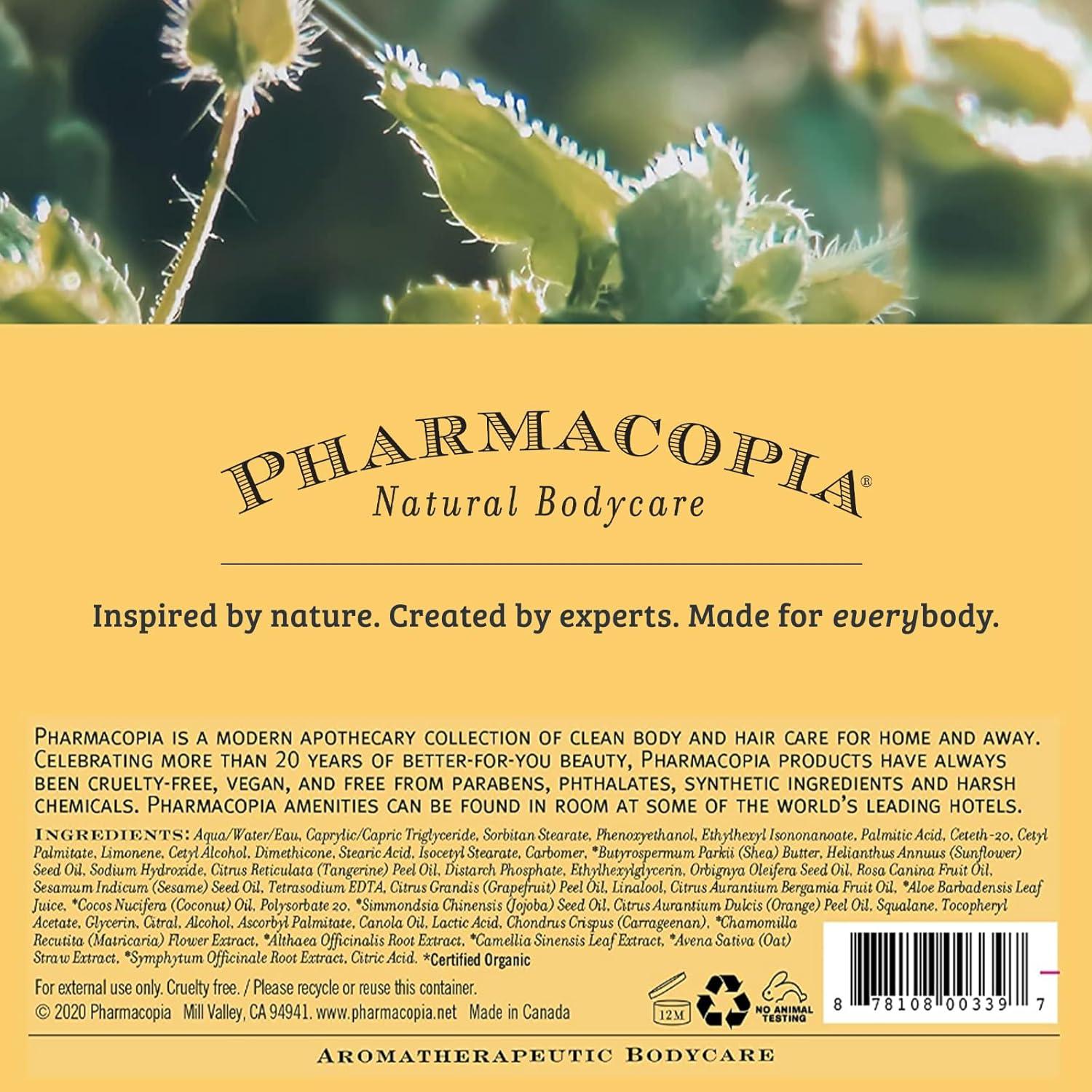 Pharmacopia Citrus Body Lotion - Hydrating Natural Moisturizer with Aromatherapy Benefits - Cruelty-Free Vegan Skin Care - Shea Butter, Aloe Vera, and Jojoba Oil - Lotion for Dry Skin, 16 oz