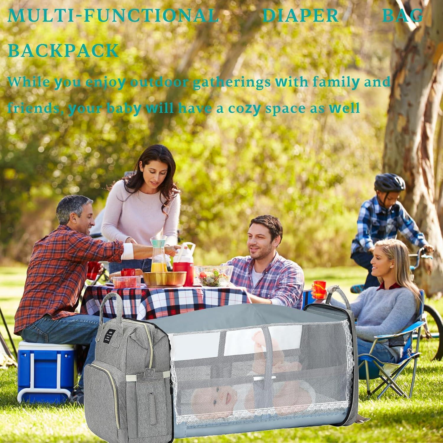 Mochila para Pañales Impermeable Unisex 15L Gris