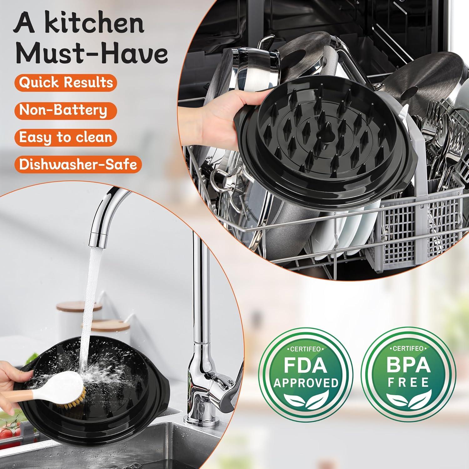 Desmenuzadora de Pollo Beiyunee 25.4 cm con Cepillo Antideslizante