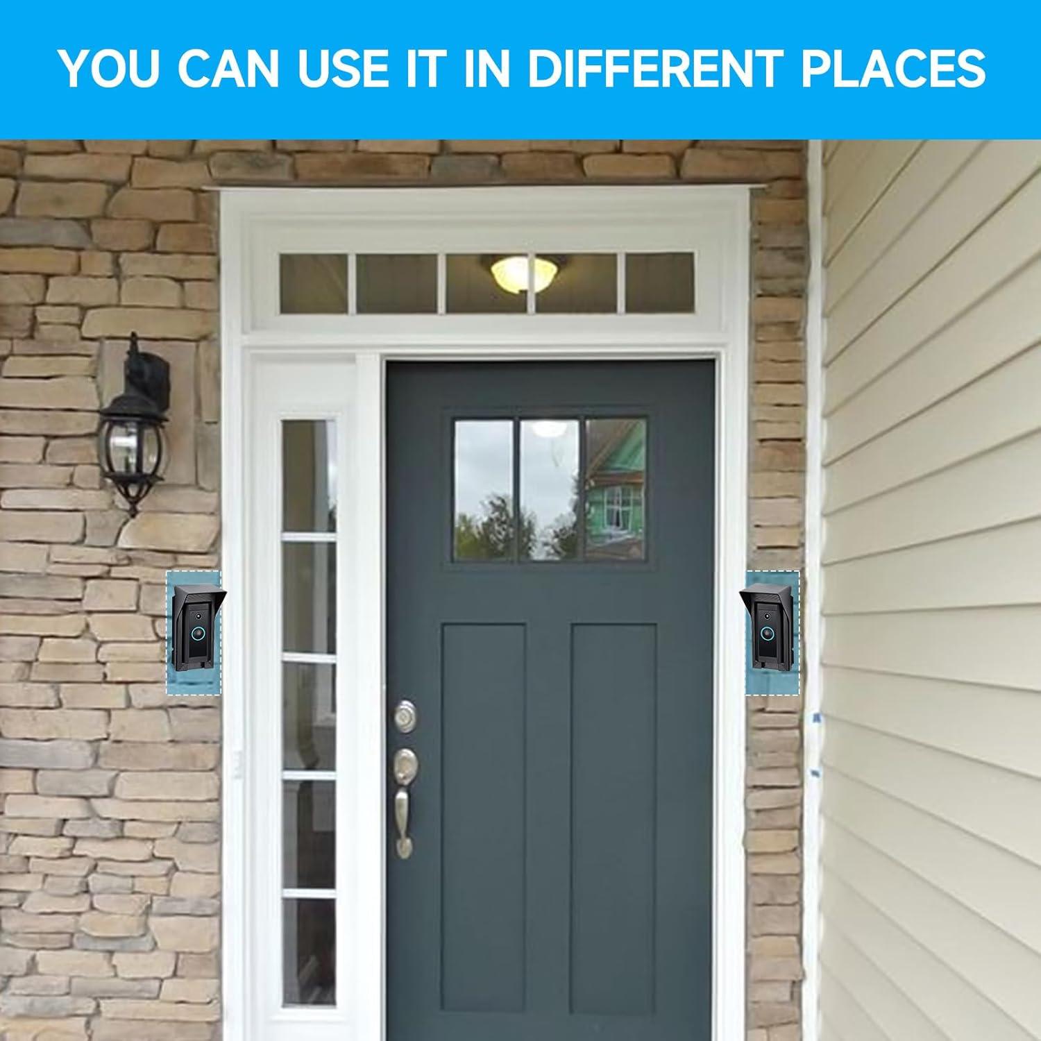 OLAIKE Waterproof 30 to 60 Degree Doorbell Angle Mount for Video Doorbell 1/2/3/3Plus/4/Wired/Pro/Pro2/(2020 Release), Blink and Nest Doorbell Battery/Wired, Black