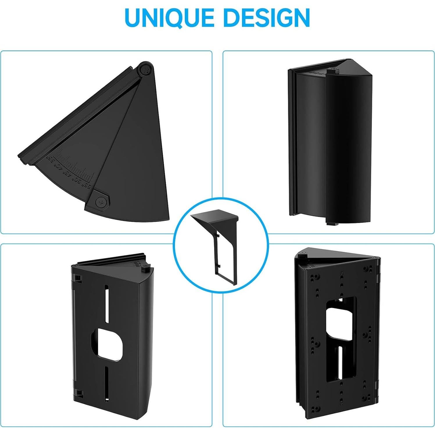 OLAIKE Waterproof 30 to 60 Degree Doorbell Angle Mount for Video Doorbell 1/2/3/3Plus/4/Wired/Pro/Pro2/(2020 Release), Blink and Nest Doorbell Battery/Wired, Black