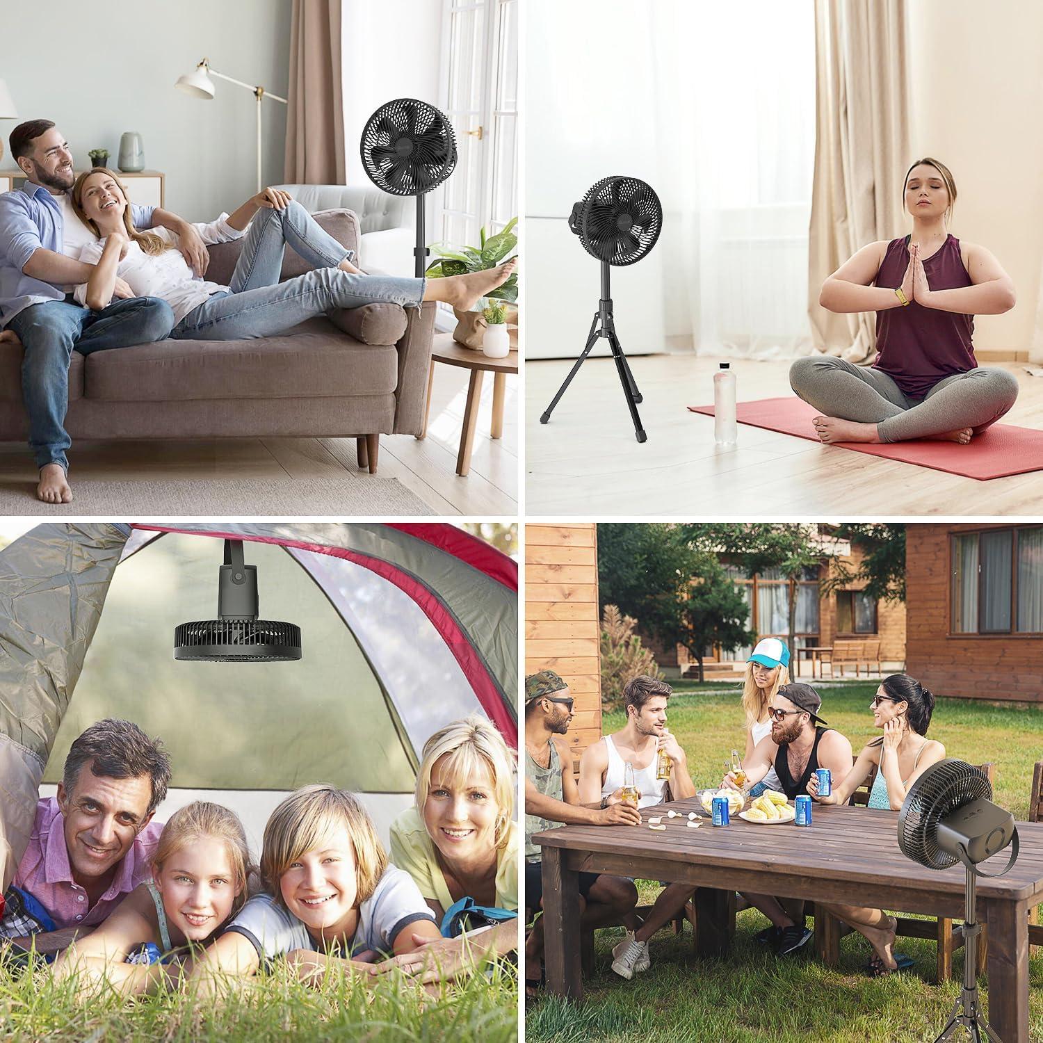 Ventilador de Camping Plegable Marchpower 10" Recargable 10000mAh
