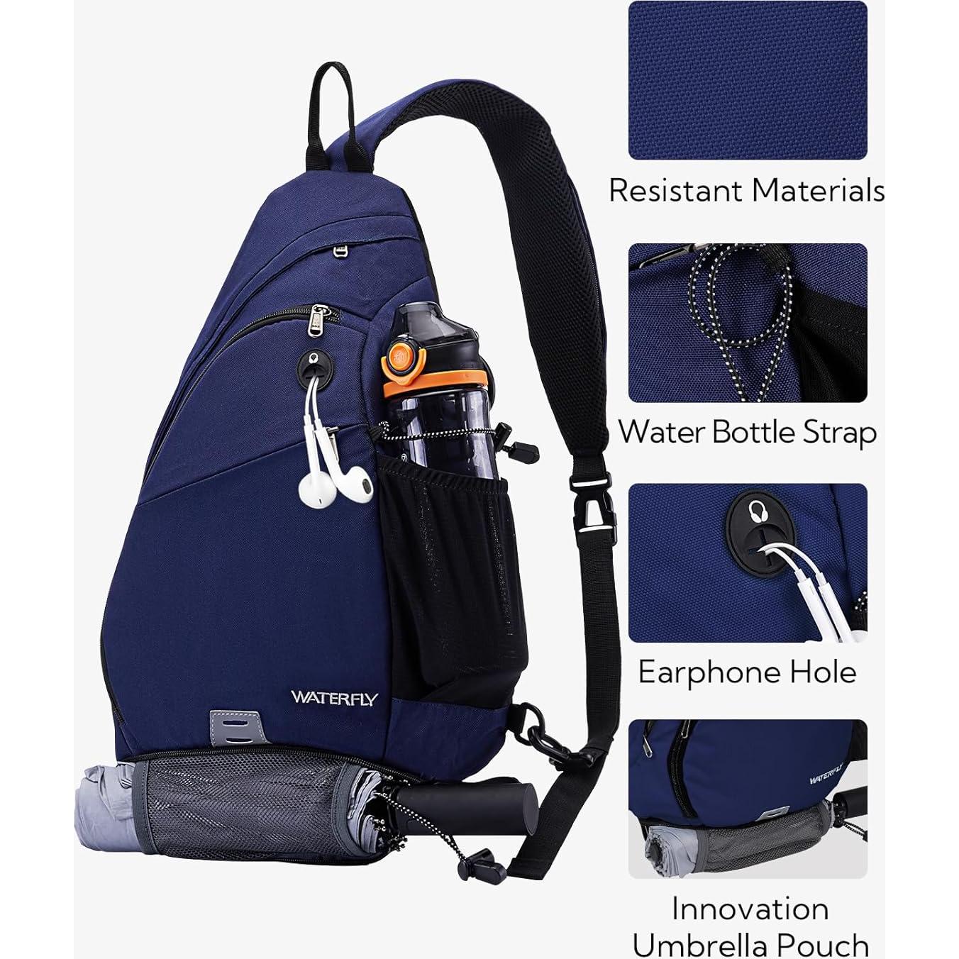 Mochila Cruzada WATERFLY AW06 18L Azul Multi-Compartimento