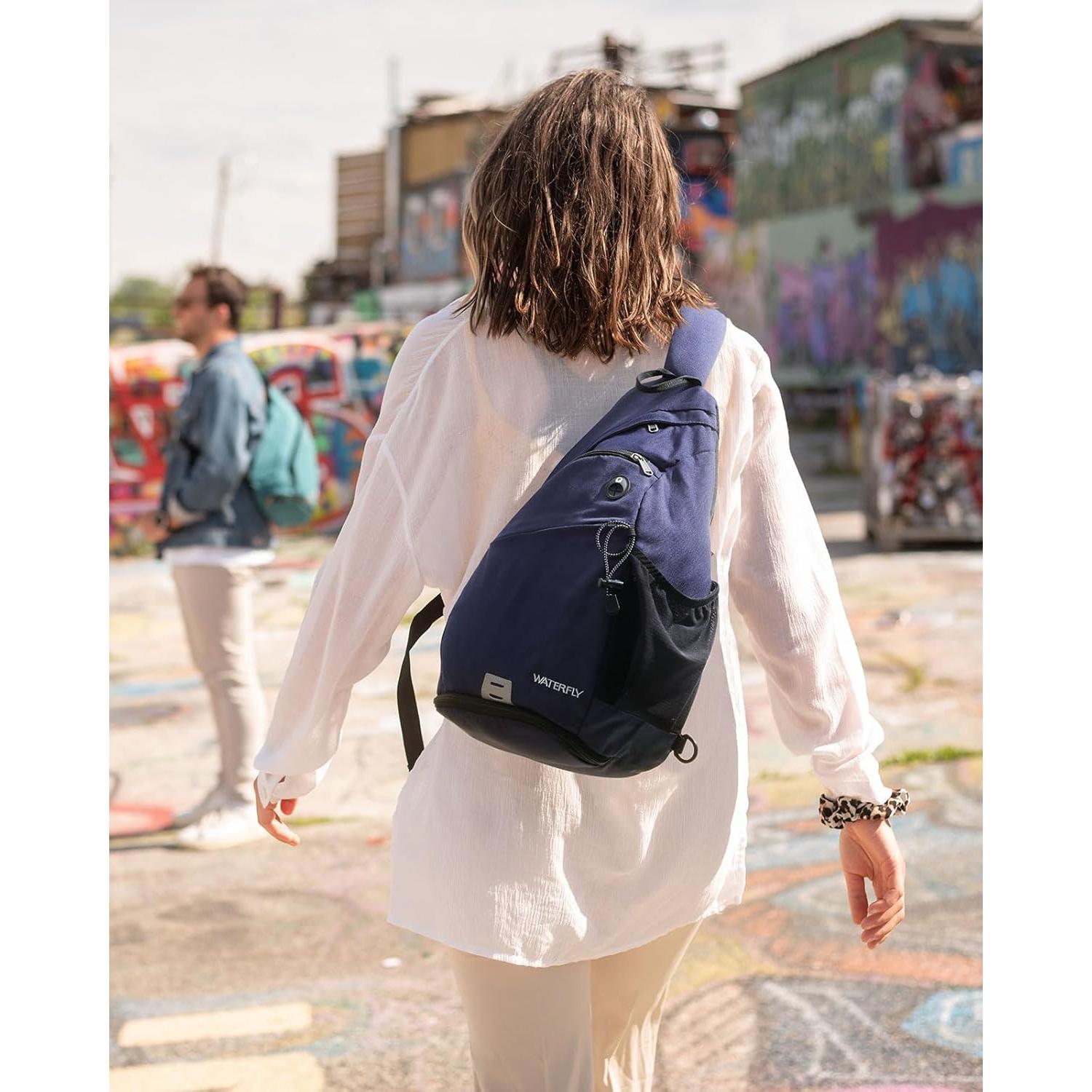 Mochila Cruzada WATERFLY AW06 18L Azul Multi-Compartimento