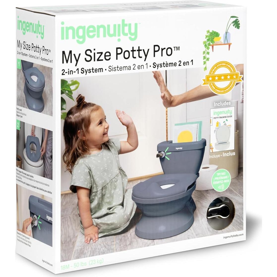 Inodoro de Entrenamiento Ingenuity Mi Tamaño Potty Pro Azul